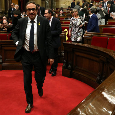 Josep Rull, al Parlament/ Elisenda Rosanas
