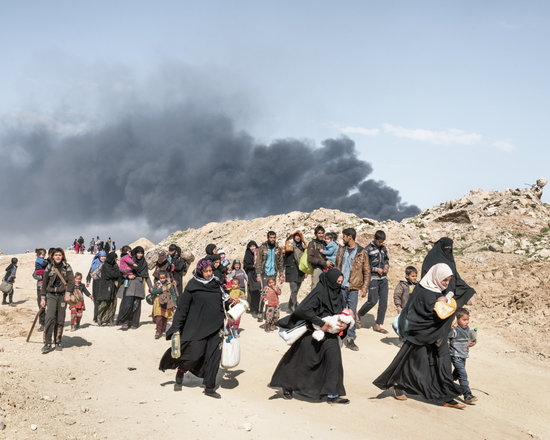 Imatge d'uns refugiats sortint de Síria / ACN