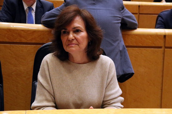 La vicepresdenta del govern espanyol, Carmen Calvo