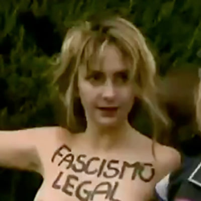 Una activista de Femen/ Twitter @24h_tve