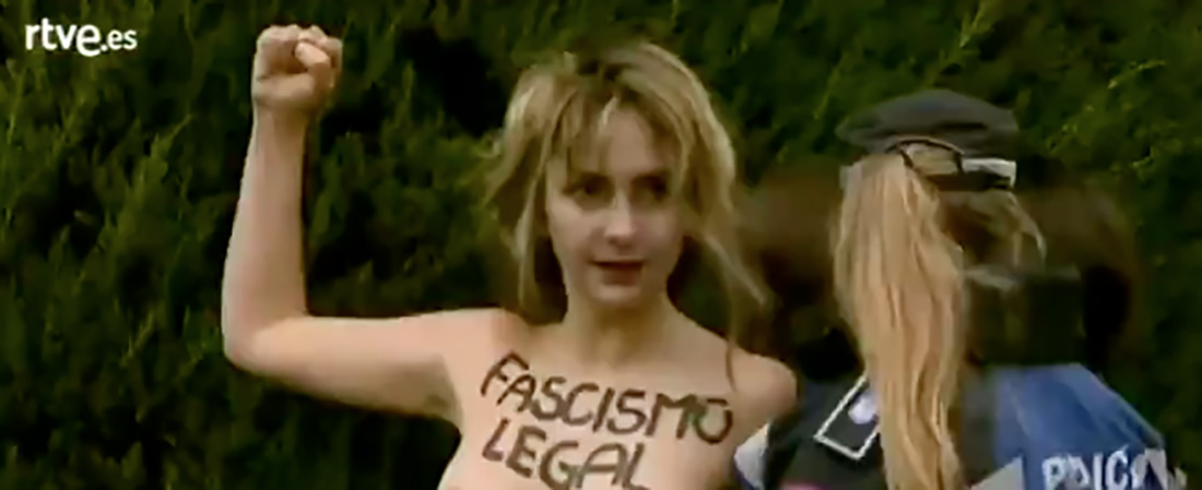 Una activista de Femen/ Twitter @24h_tve