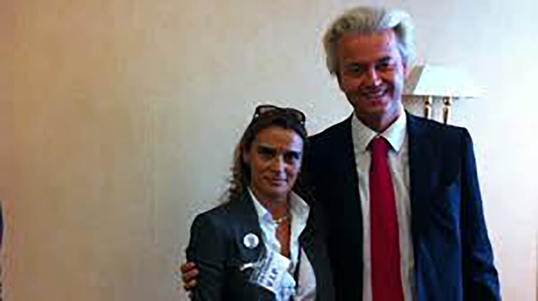 Yolanda Coucerio amb el líder d'extrema dreta Geert Wilders
