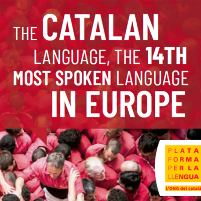 Imatge de la 'Plataforma per la Llengua' per presentar l'exposició sobre el català