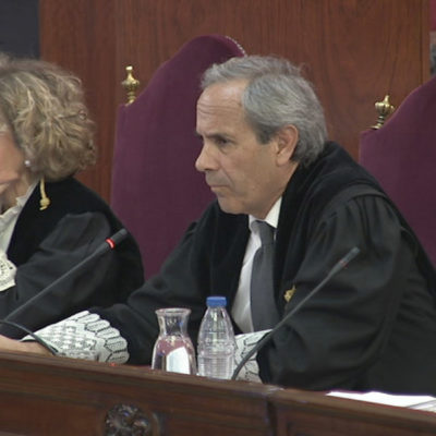 Els fiscals Jaime Moreno i Consuelo Madrigal, el 19 de febrer del 2019 al judici de l'1-O que se celebra al Tribunal Suprem