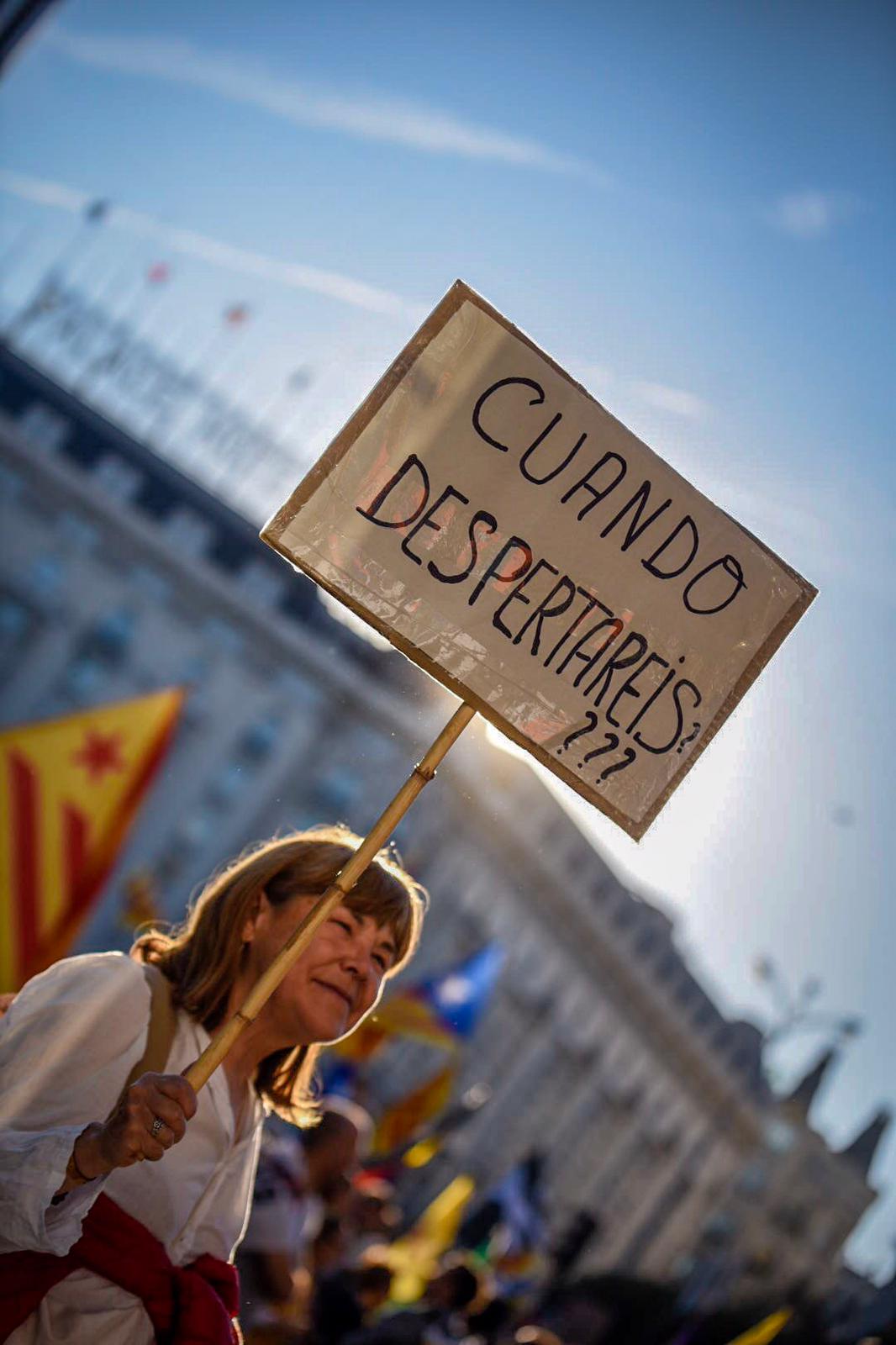 Imatge de la manifestació de l'independentisme a Madrid / Marc Puig