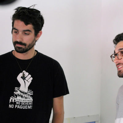 Max Carbonell i Robert Guixaró, coautors de l'informe d' XNet #FAKEYOU – Fake news i desinformació: monopolis de la manipulació informativa i retallades de llibertat d'expressió/ Joan Solé