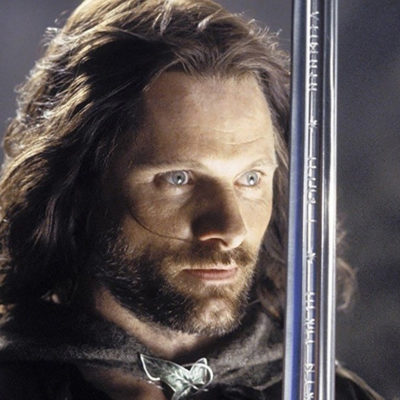L’actor Viggo Mortensen interpretant el personatge d’Aragorn d'El senyor dels anells