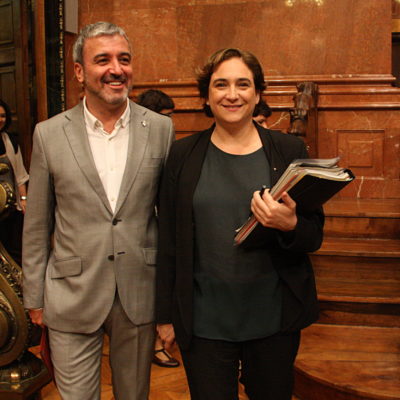 Ada Colau i el socialista Jaume Collboni, en una imatge d'arxiu