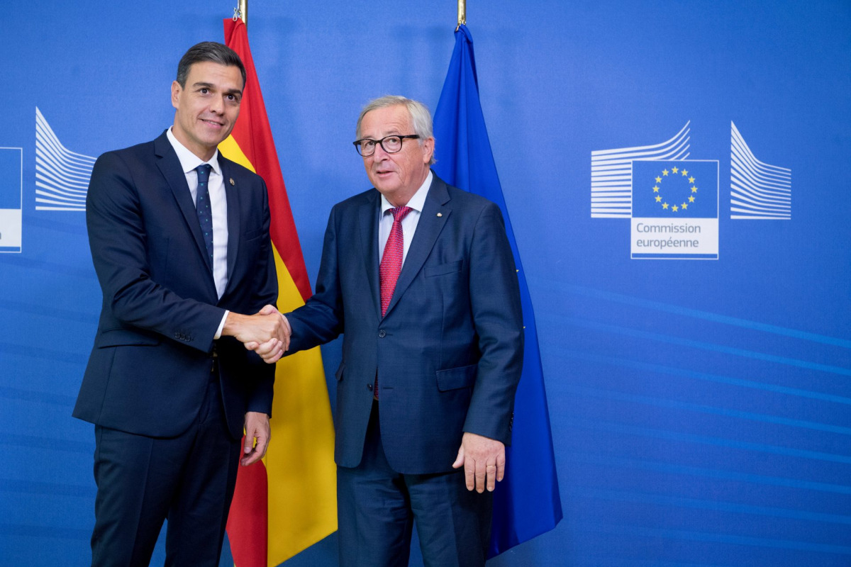 Pedro Sánchez amb Jean-Claude Juncker