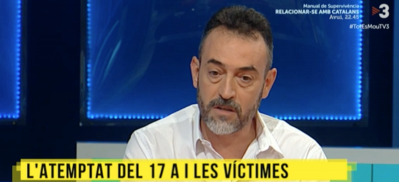 El pare del nen de tres anys assassinat a l'atemptat de Barcelona, Javier Martínez, a Tv3