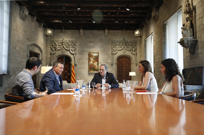 La reunió del president de la Generalitat, Quim Torra, amb l'AMI
