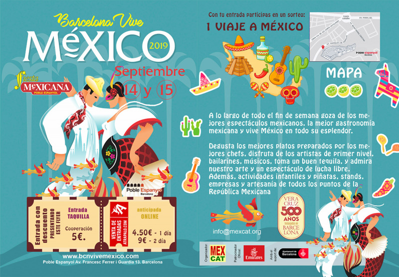 Cartell promocional del festival 'Barcelona Vive México' 2019