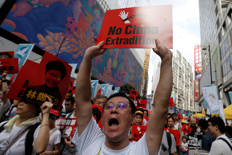 Imatge d'una manifestació a Hong Kong
