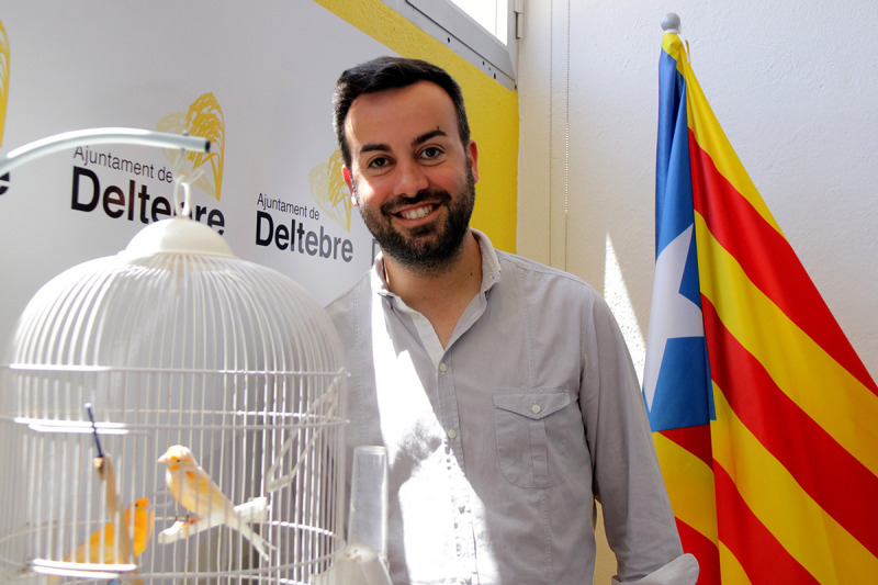 L'alcalde de Deltebre, Lluís Soler, a les dependències de l'alcaldia