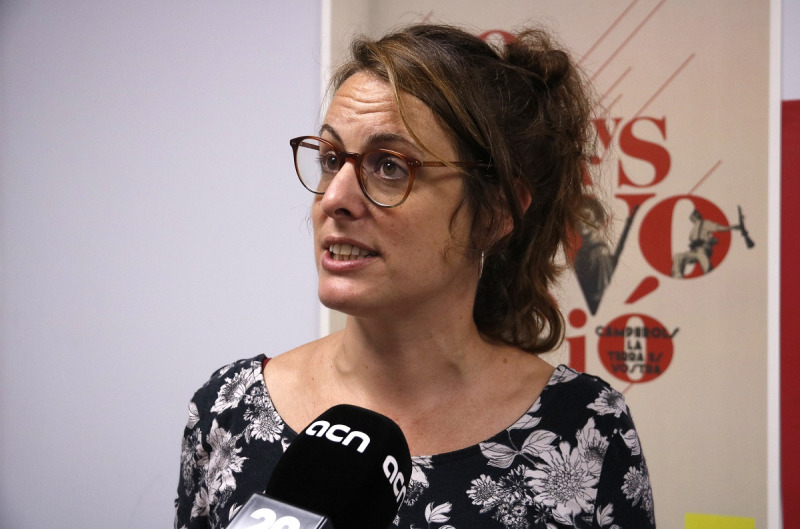 Primer pla de la cap de llista de la CUP a les eleccions espanyoles del 10 de novembre, Mireia Vehí, el 4 d'octubre de 2019