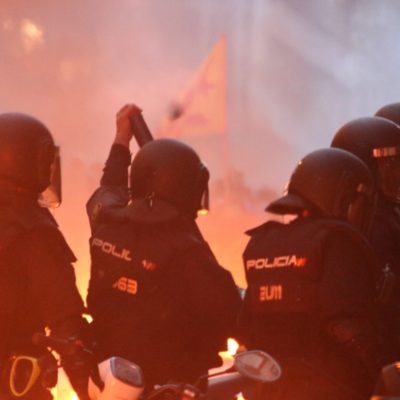 Policia Nacional a Barcelona, el 18 d'octubre