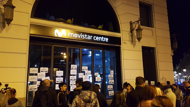 Imatge de l'empaperada a Movistar impulsada per PxR