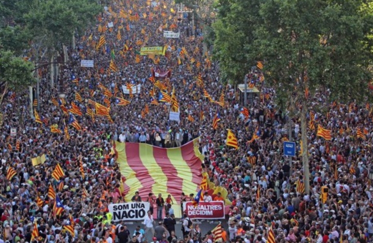 Diada 11 setembre 2012. Barcelona 1.5 milions de persones demanen la independència.
